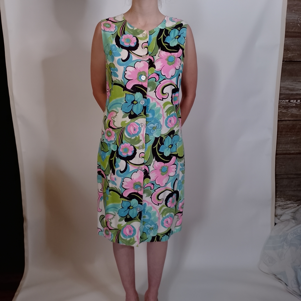 Floral Sleeveless Dress - Multicolor
